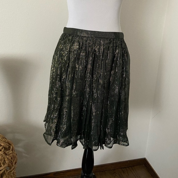 NWOT Anthropologie Ranna Gill Idina Metallic Skirt - Picture 3 of 7